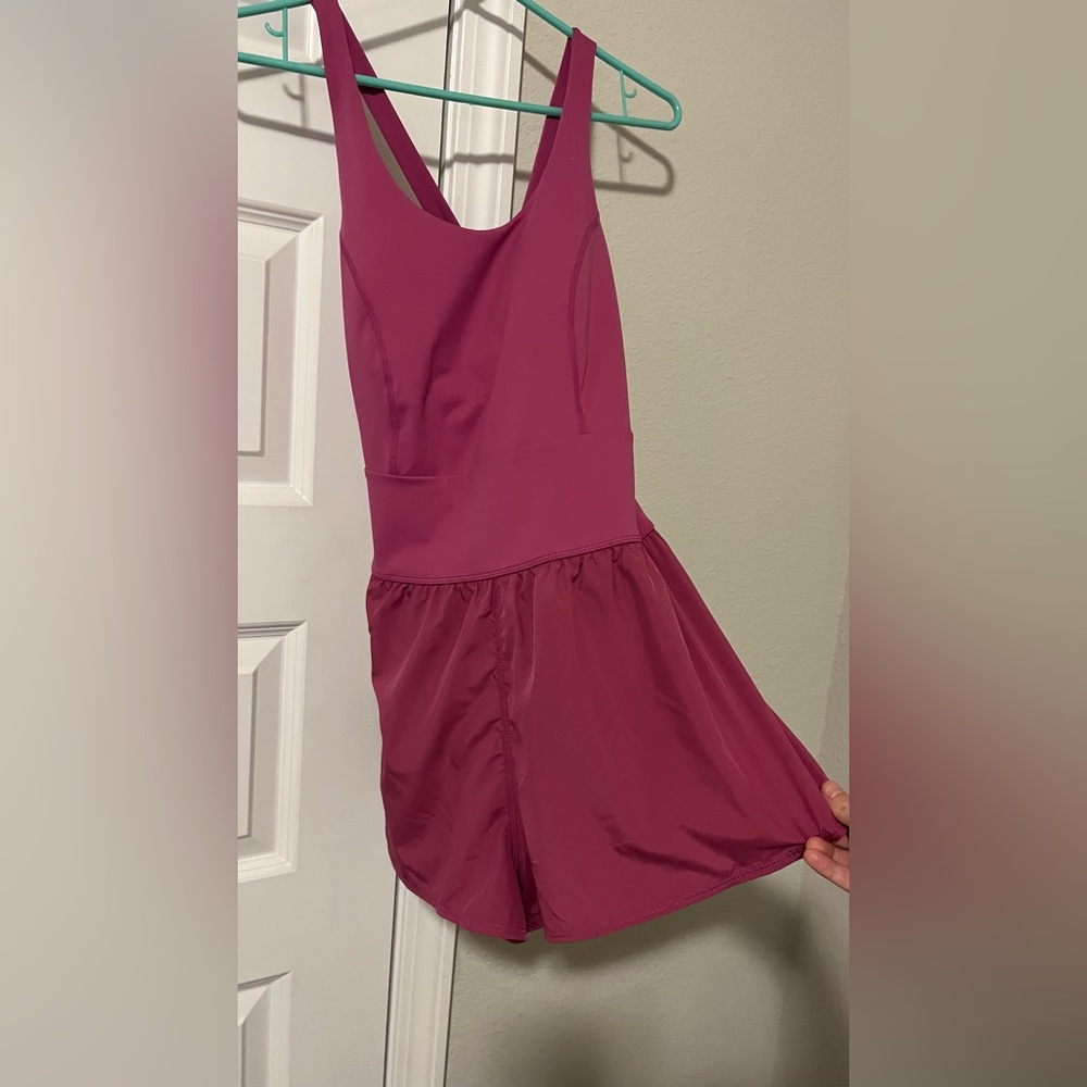 Avia Magenta Activewear Romper